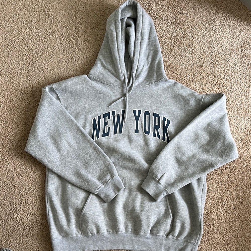 Brandy Melville Gray Sweatshirt New York Print